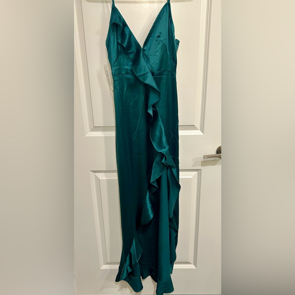 12th Tribe Ruffle Maxi Dress, Emerald, XS *NWT